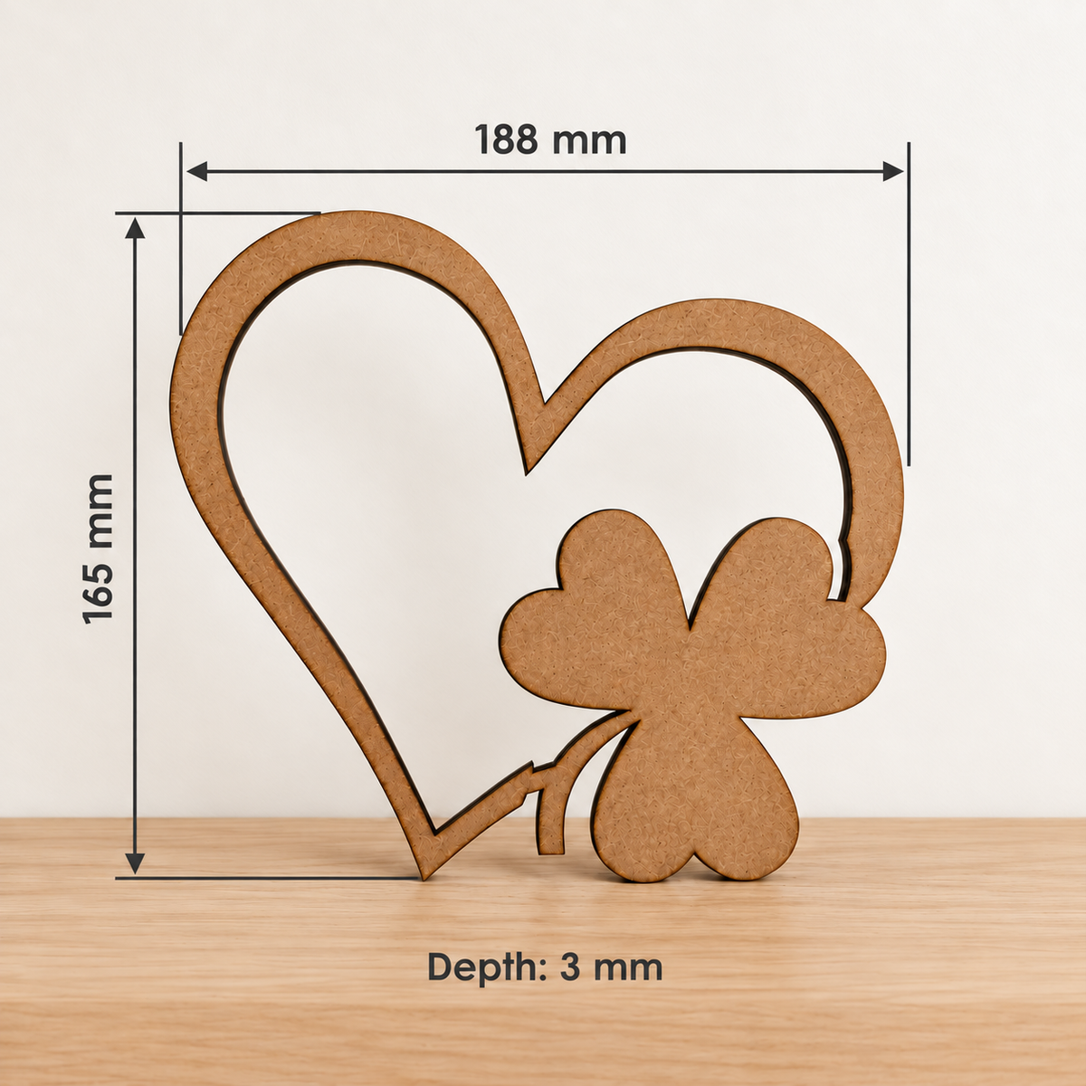 Irish Heart & Shamrock Wooden Wall Art