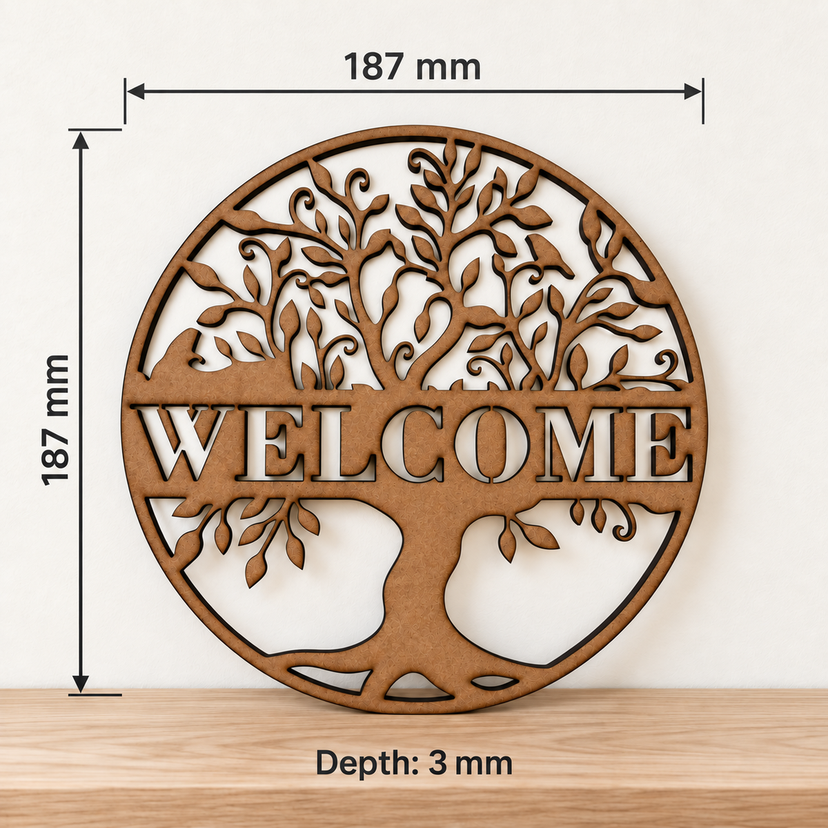 Tree of Life Wooden Welcome Sign