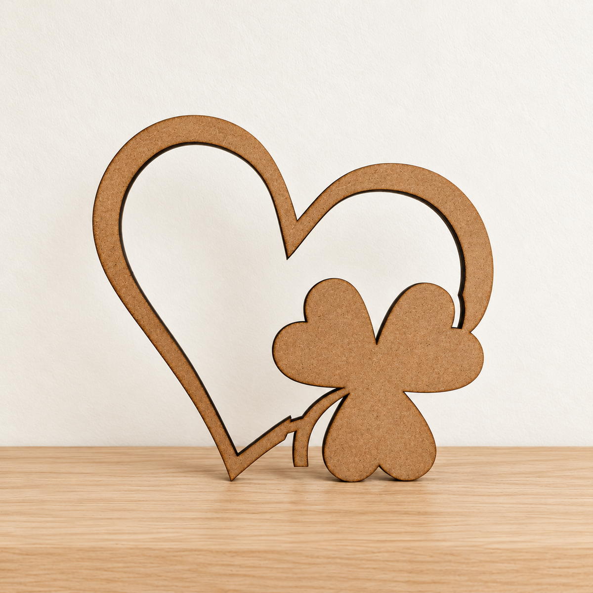 Irish Heart & Shamrock Wooden Wall Art