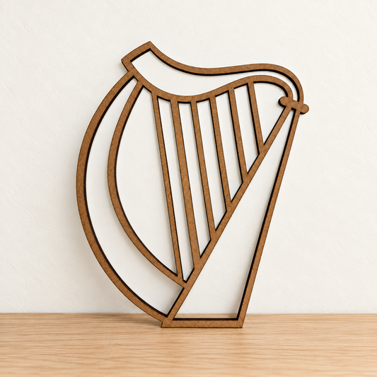 Irish Harp Wooden Wall Art