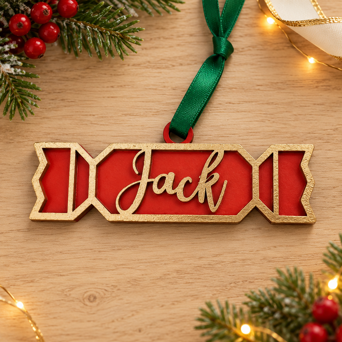 Personalised Christmas Cracker Bauble