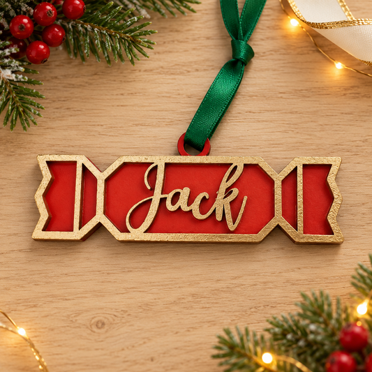 Personalised Christmas Cracker Bauble
