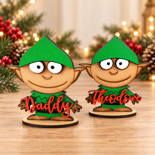 Personalised Elf Christmas Place Cards