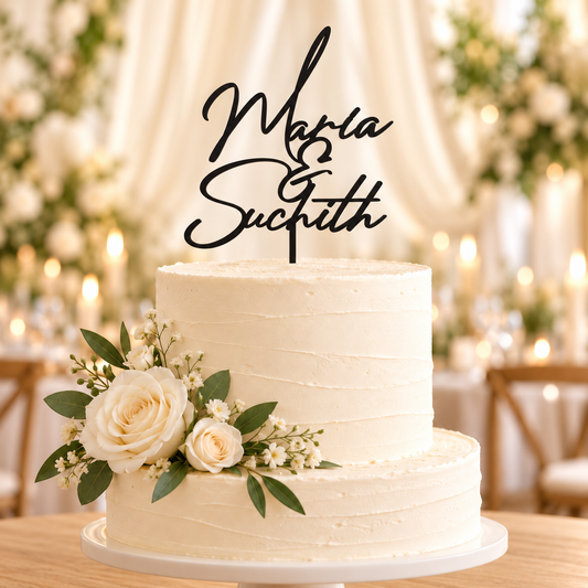 Personalised Photograph Signature Cake Topper