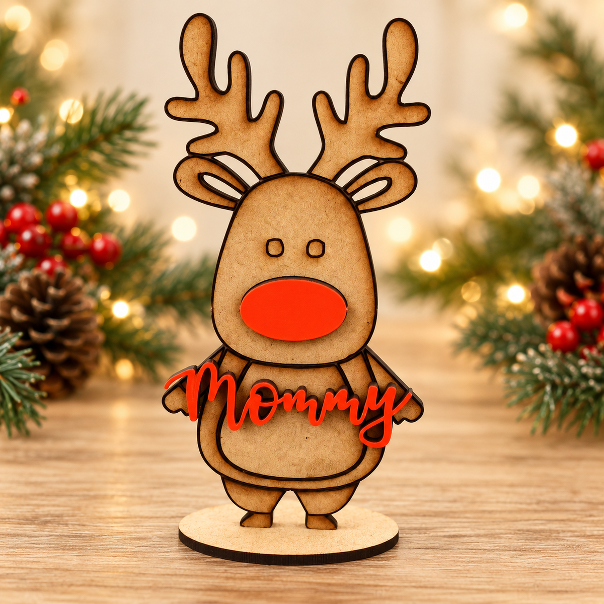 Personalised Little Reindeer Christmas Place Cards