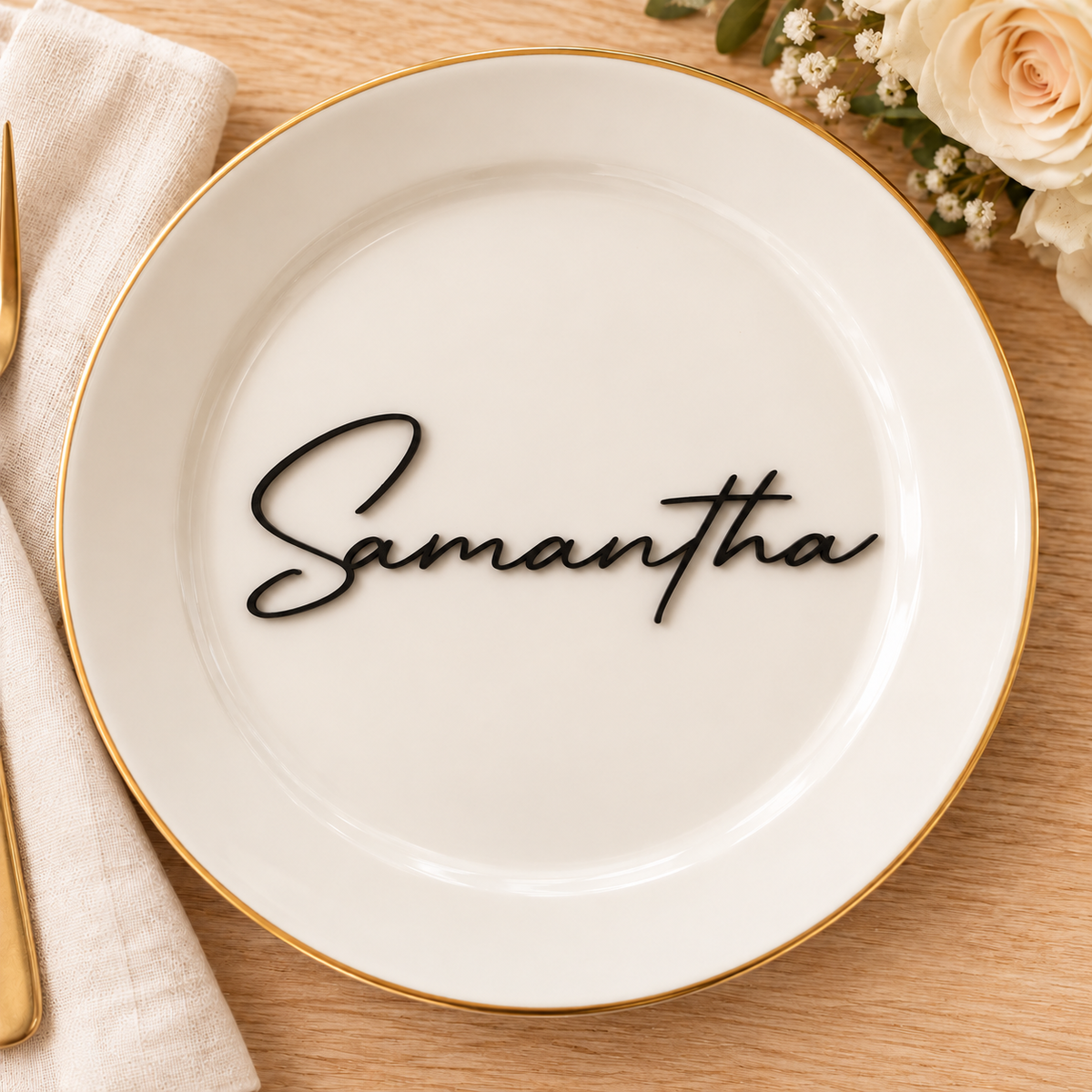 Personalised Retro Signature Wedding Place Names