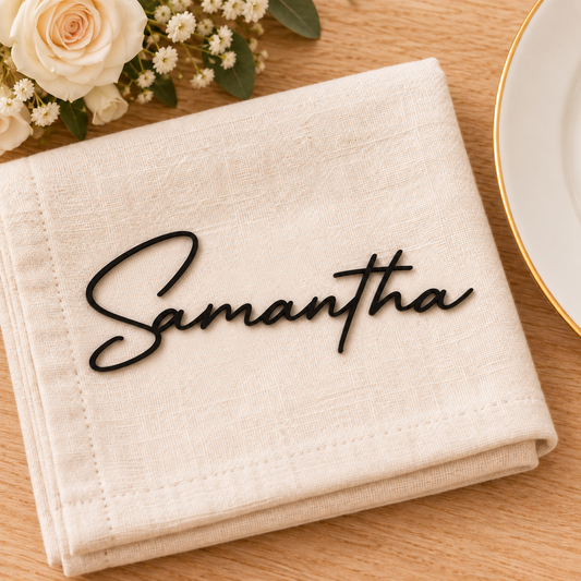 Personalised Retro Signature Wedding Place Names