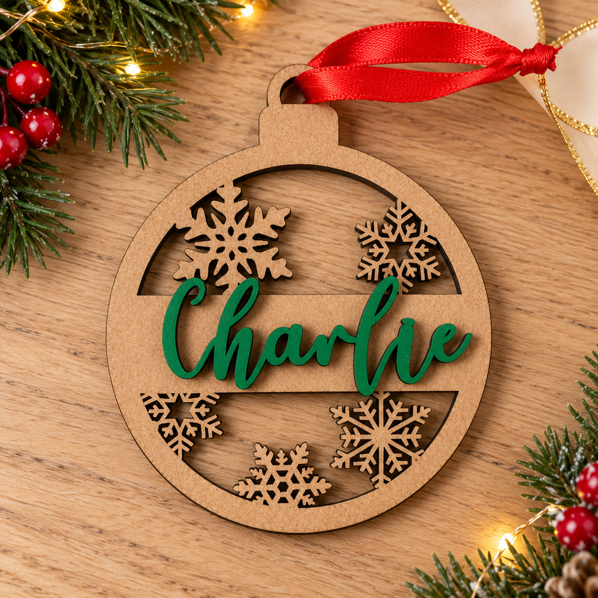 Personalised Snowflake Christmas Bauble
