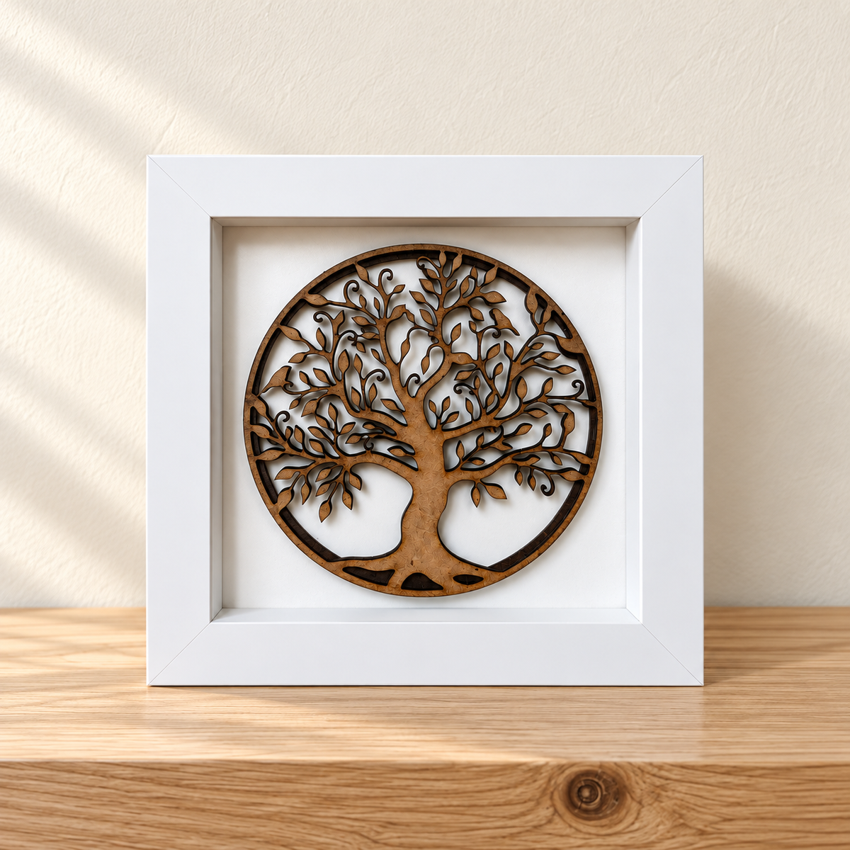 Tree of Life Wooden Shadow Box - 4 x 4
