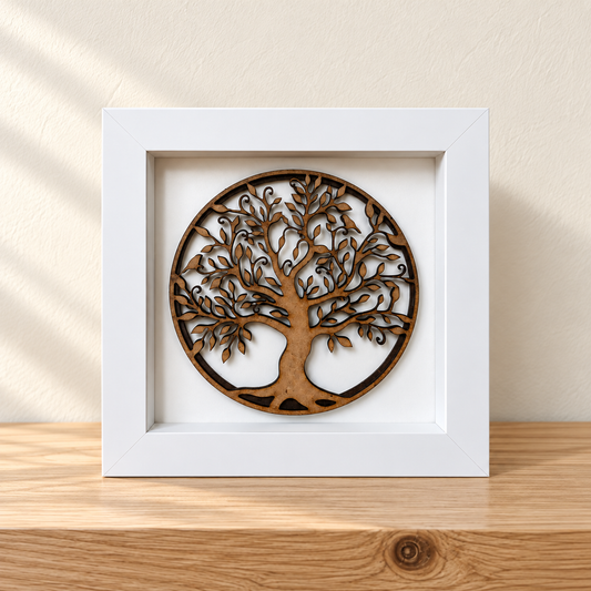 Tree of Life Wooden Shadow Box - 4 x 4